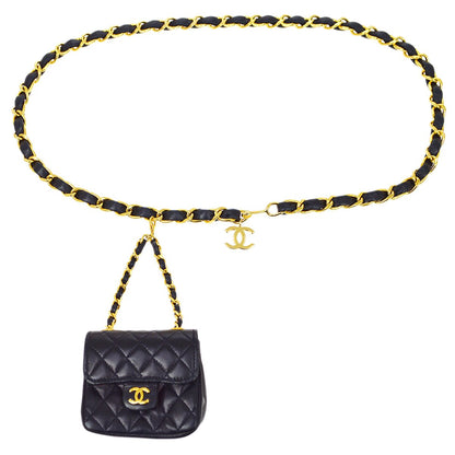 CHANEL★ 1990s Lambskin Belt Bag Micro 72875