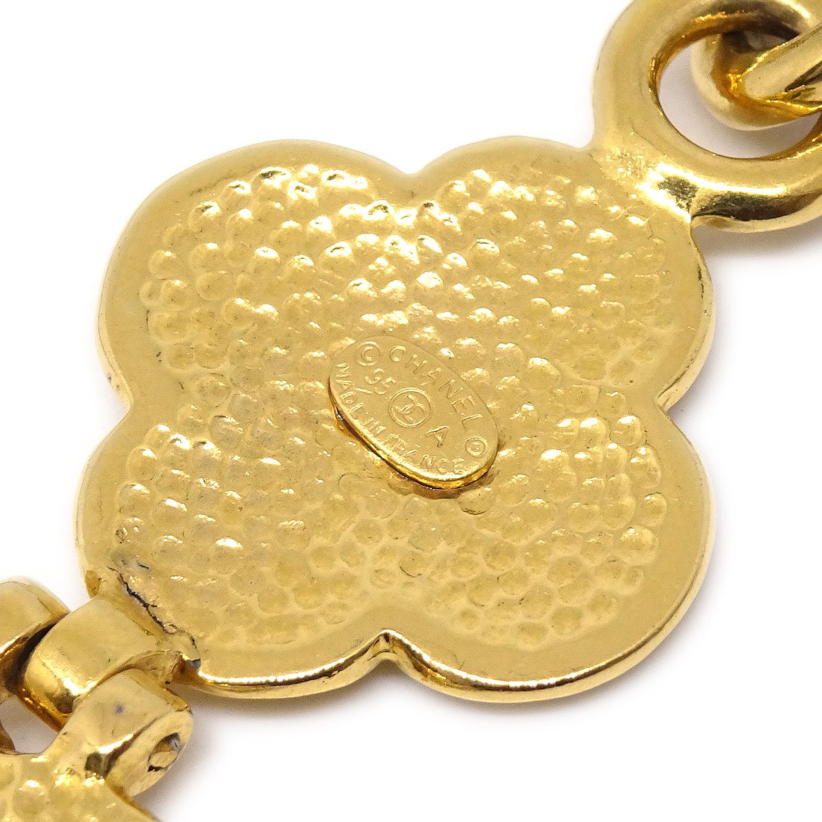 CHANEL 1995 Gold CC Pendant Necklace 41501