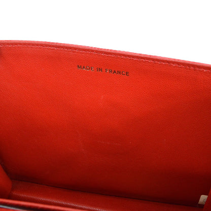 CHANEL 1989-1991 Red Lizard Letter Flap Bag 20633