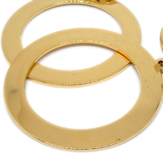 CHANEL Hoop Earrings Clip-On Gold GS02310c