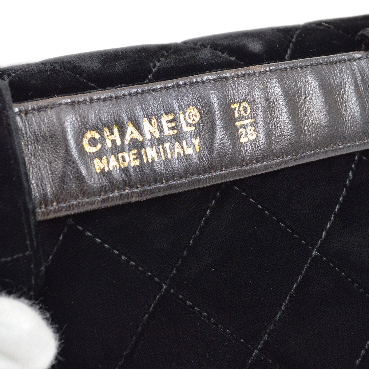 CHANEL 1994-1996 Black Velvet Belt Bag #70 NR14076d