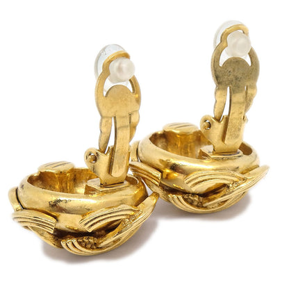 CHANEL Triple Earrings Gold 94A 00729