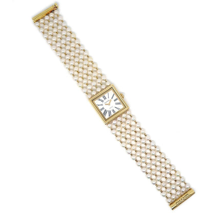 CHANEL 1989 Mademoiselle Watch Pearl 18KYG #L G03836i