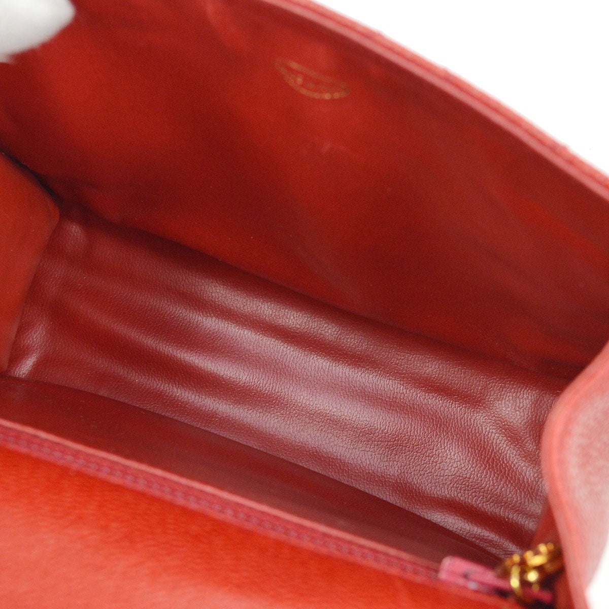 CHANEL 1991-1994 Red Caviar Shoulder Bag 21684