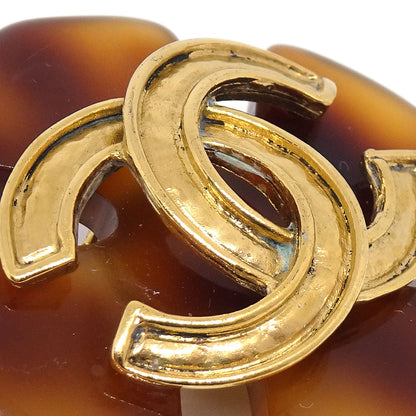 CHANEL 1994 Tortoiseshell Earrings Clip-On Brown 20628