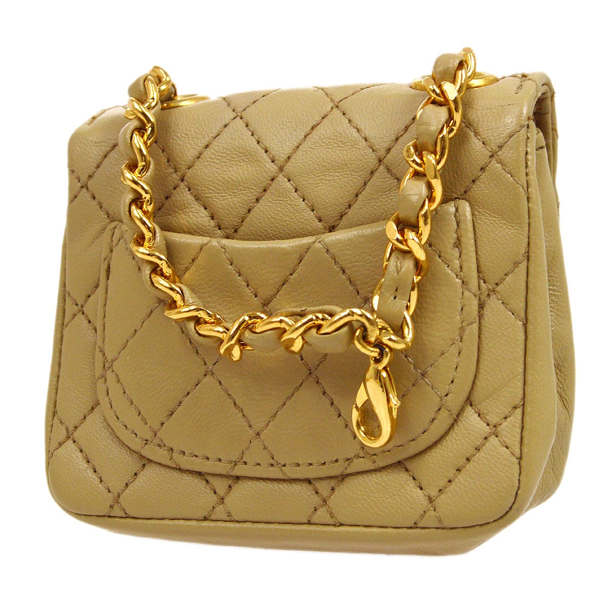 CHANEL★ 1989 Lambskin Belt Bag Micro 04380