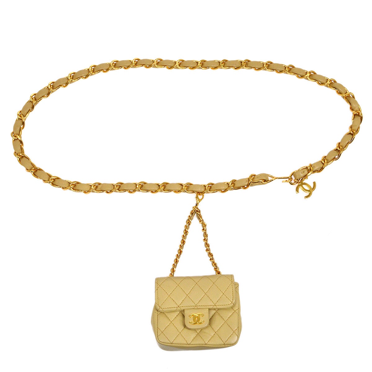 CHANEL 1990s Lambskin Belt Bag Micro 02203