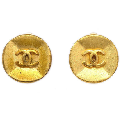 CHANEL 1994 Earrings Gold Clip-On 02583