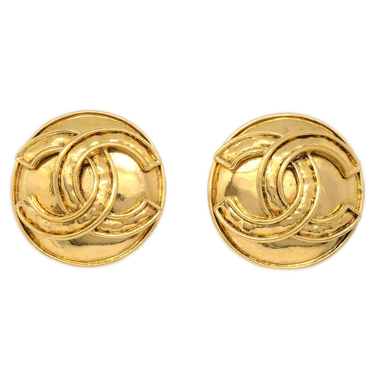 CHANEL 1994 Round Earrings Medium 04785