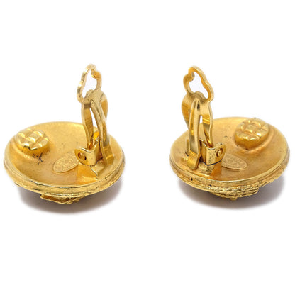 CHANEL 1994 CC Filigree Round Earrings Small 13248