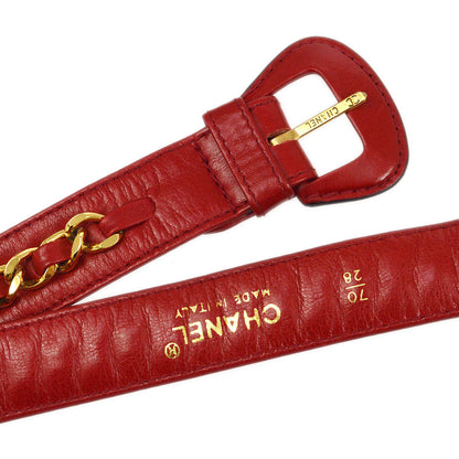 CHANEL 1991-1994 Red Lambskin Cosmoline Belt Bag #70 01308