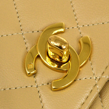 CHANEL 1989-1991 Double Turnlock Handbag 93671