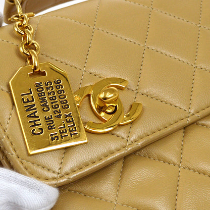 CHANEL 1989-1991 Double Turnlock Handbag 93671