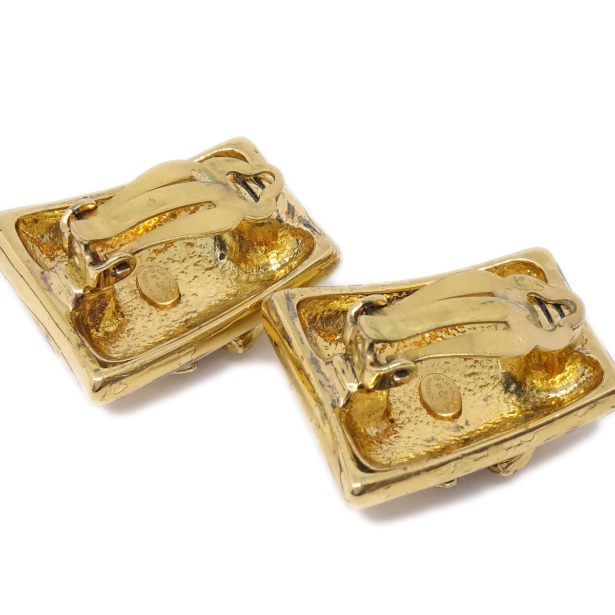 CHANEL 1997 Earrings Clip-On Gold 97P 63559