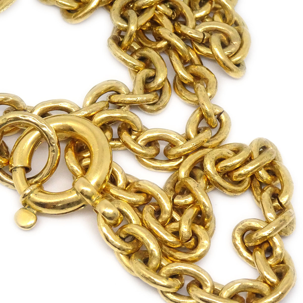 CHANEL Medallion Gold Chain Necklace 94A 94205