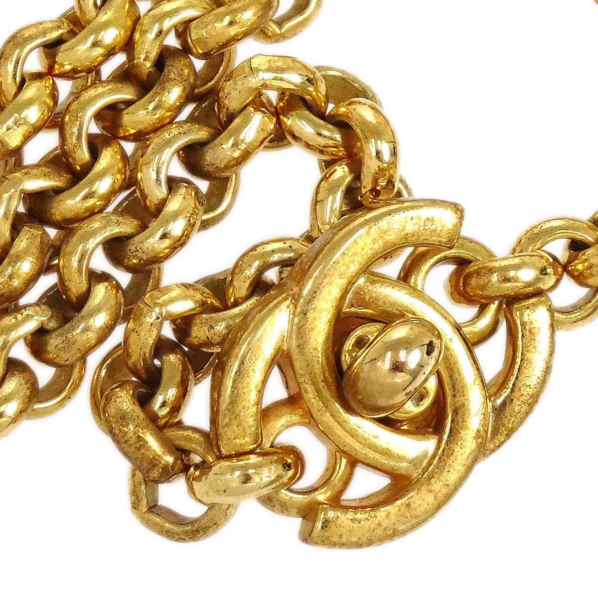 CHANEL 1996 Flower Gold Chain Pendant Necklace 74603