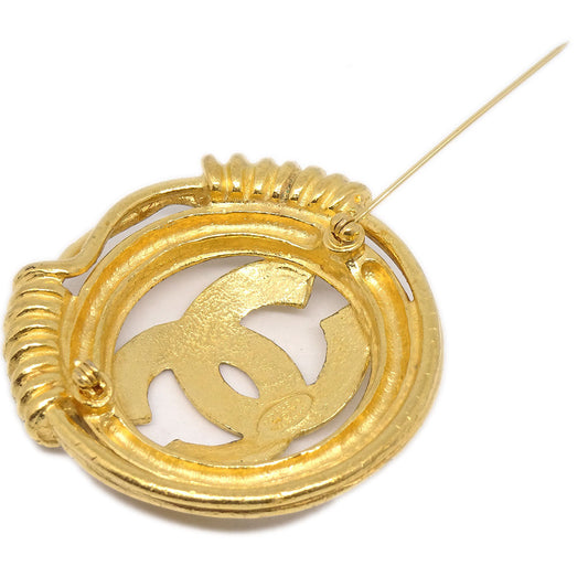 CHANEL 1994 CC Spring Border Brooch Medium 64428