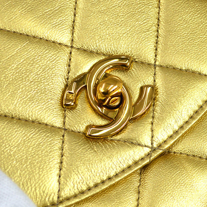 CHANEL 1991-1994 DUMA Backpack Medium Gold Lambskin 34093