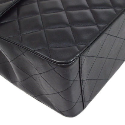 CHANEL 1991-1994 Black Lambskin Classic Flap Maxi 75152