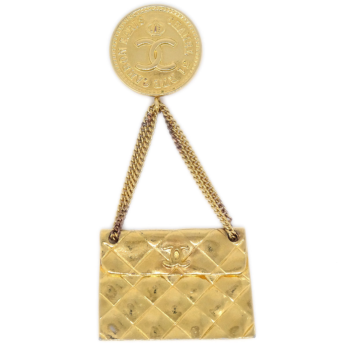 CHANEL 1991 Bag Charm Brooch Pin 75110