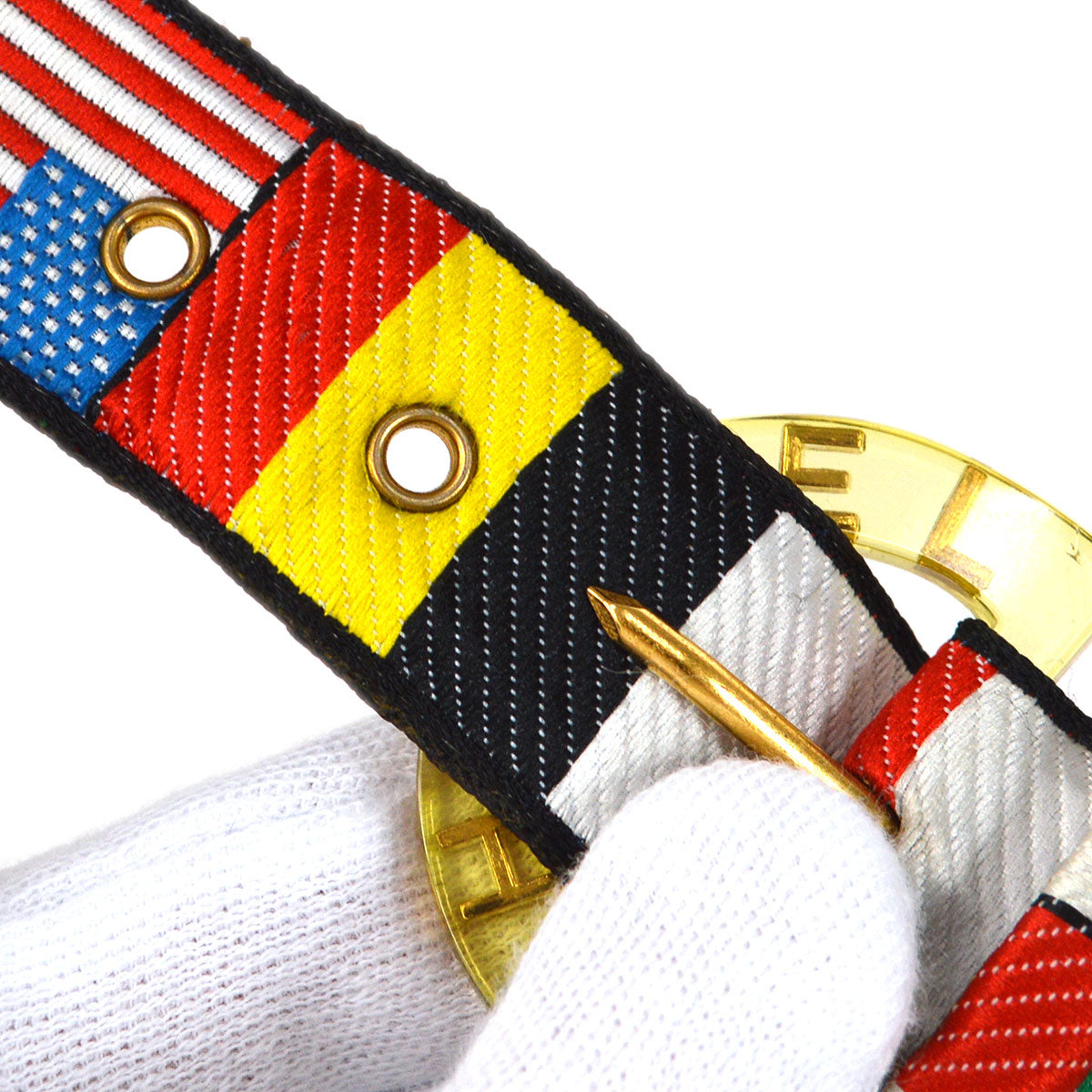 CHANEL 1995 National Flag Belt #70 75258