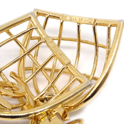 CHANEL Birdcage Earrings Clip-On Gold 75257