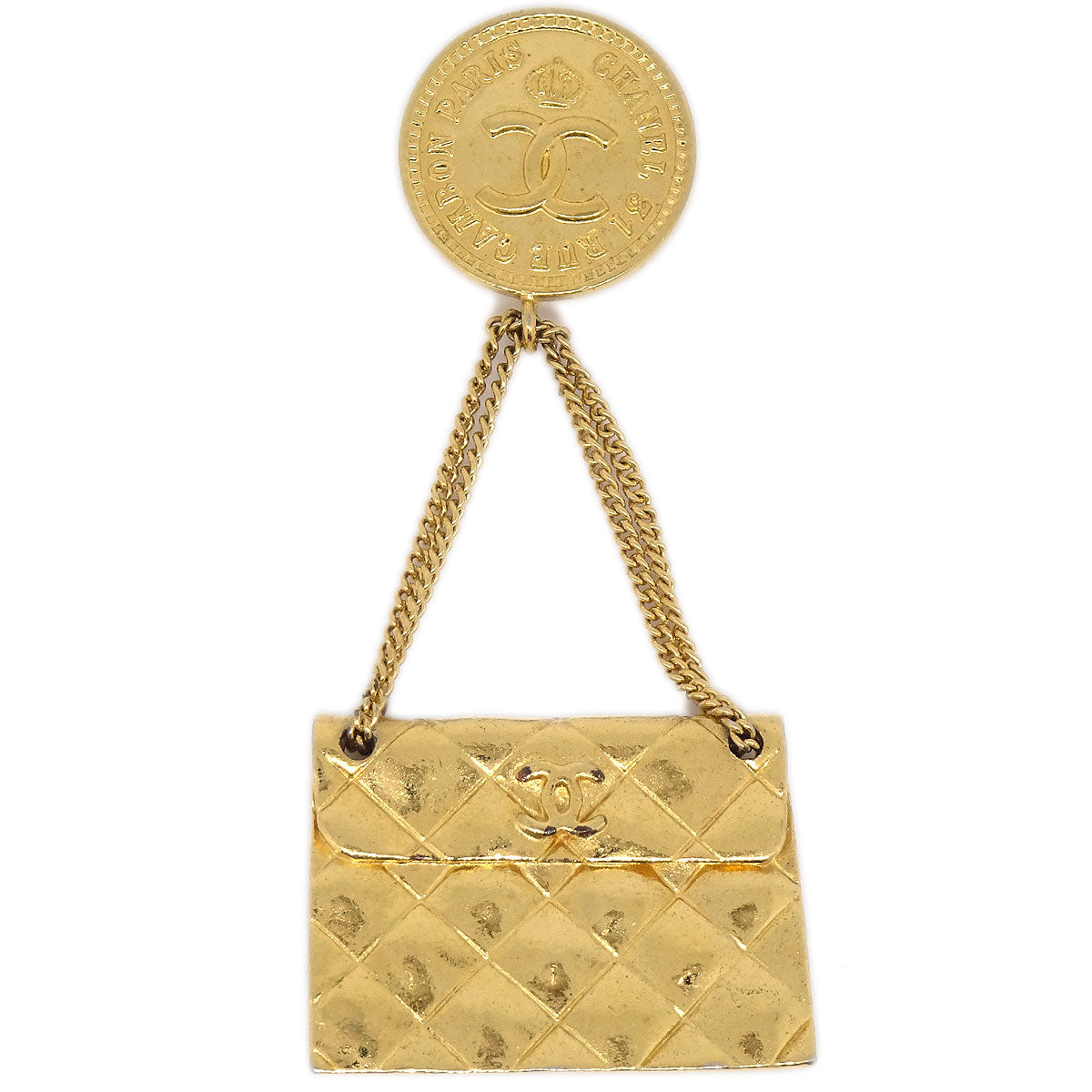 CHANEL 1991 Bag Motif Brooch Pin 86065