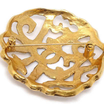 CHANEL 1990 Brooch Pin Gold 1204 95822