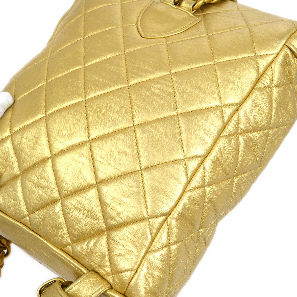 CHANEL 1991-1994 DUMA Backpack Medium Gold Lambskin BA01755b