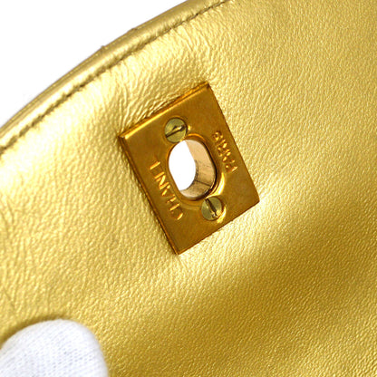 CHANEL 1991-1994 DUMA Backpack Medium Gold Lambskin BA01755b