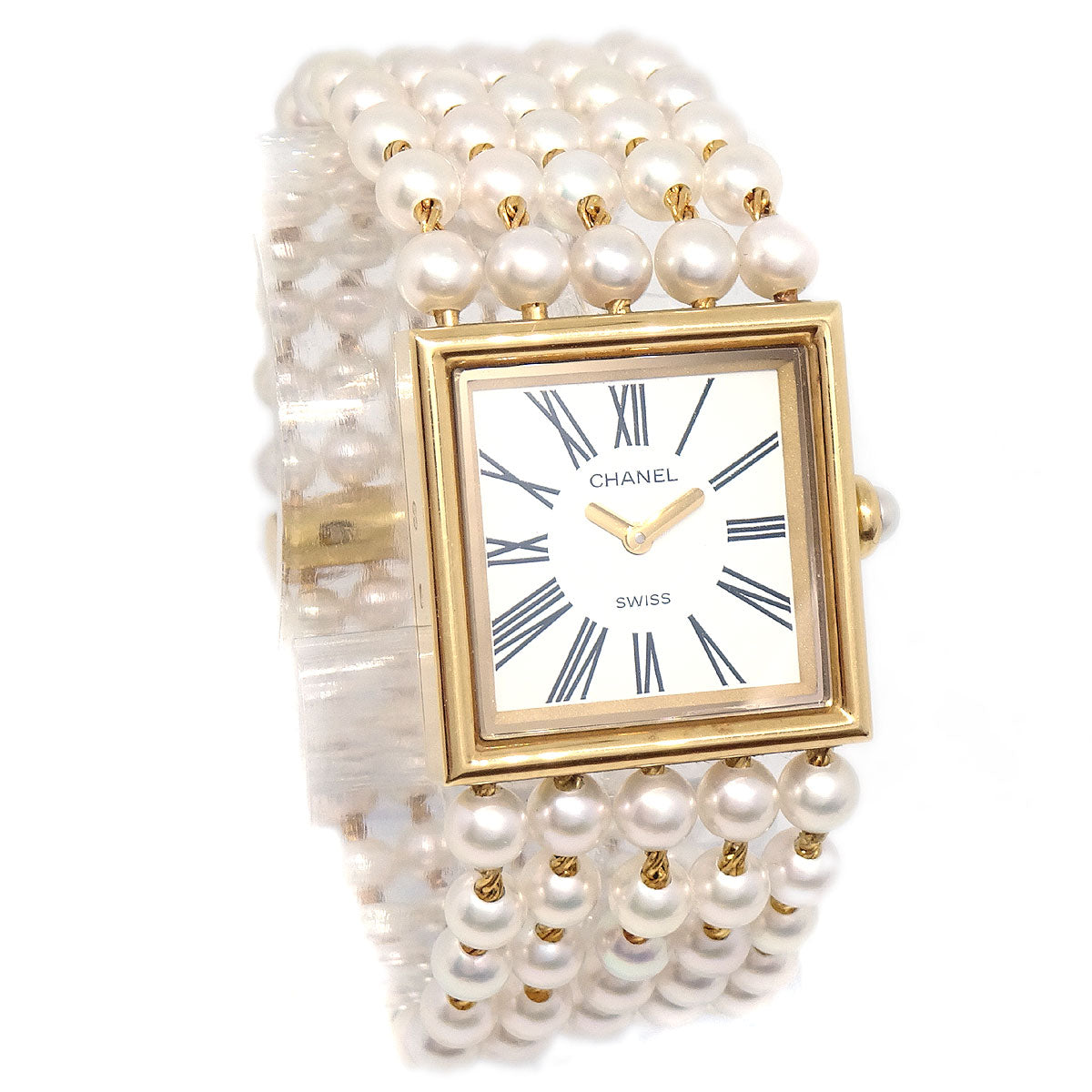 CHANEL Mademoiselle Watch 18KYG #M 65523