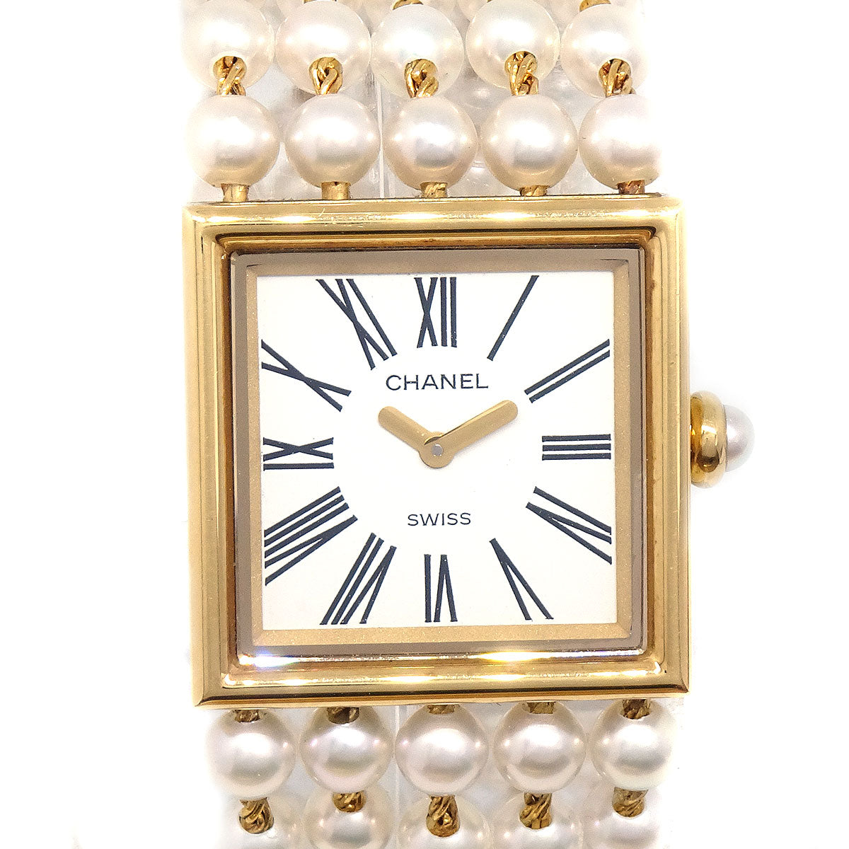 CHANEL Mademoiselle Watch 18KYG #M 65523