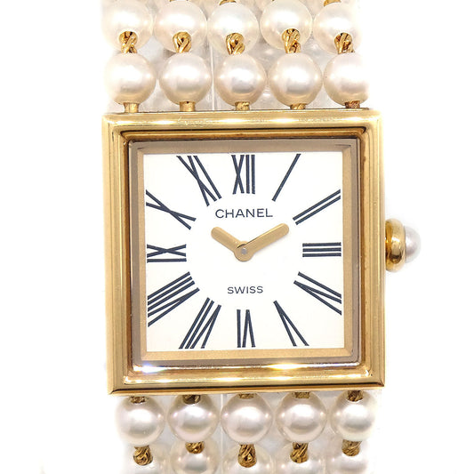 CHANEL Mademoiselle Watch 18KYG #M 65523