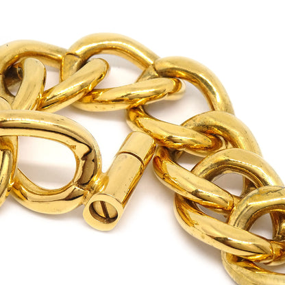 CHANEL 1995 Turnlock Gold Chain Bracelet 54651