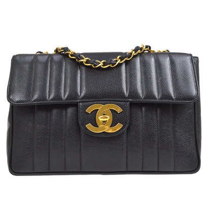 CHANEL 1991-1994 Jumbo Vertical Classic Flap 55079