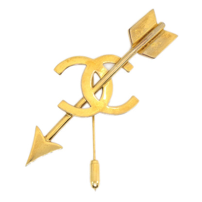 CHANEL 1993 Arrow Brooch Pin Gold A44033c