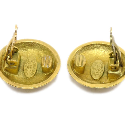 CHANEL 1995 Button Earrings Gold AK35540f