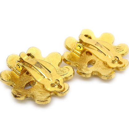 CHANEL 1994 Flower Earrings Gold AK35541d