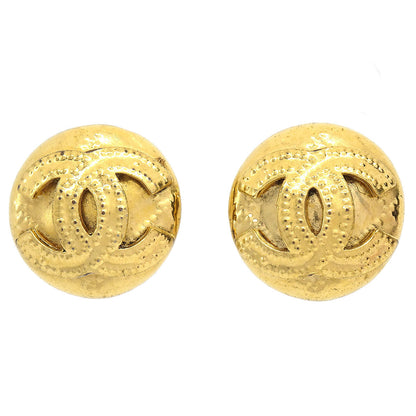 CHANEL 1994 Button Earrings Gold AK35543i