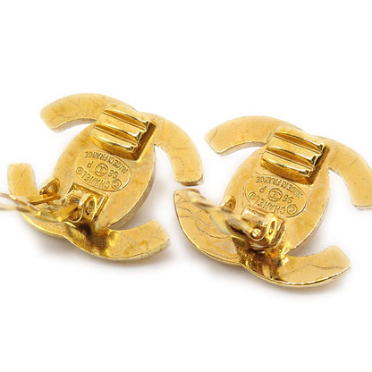 CHANEL Turnlock Earrings Gold Small 96P AK35550h