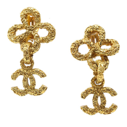 CHANEL 1993 Florentine CC Dangle Earrings 24911