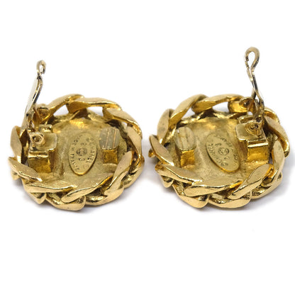 CHANEL 1998 Crystal & Gold Earrings Clip-On 23 17257