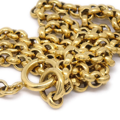 CHANEL★ 1995 Heart Gold Chain Necklace 17155