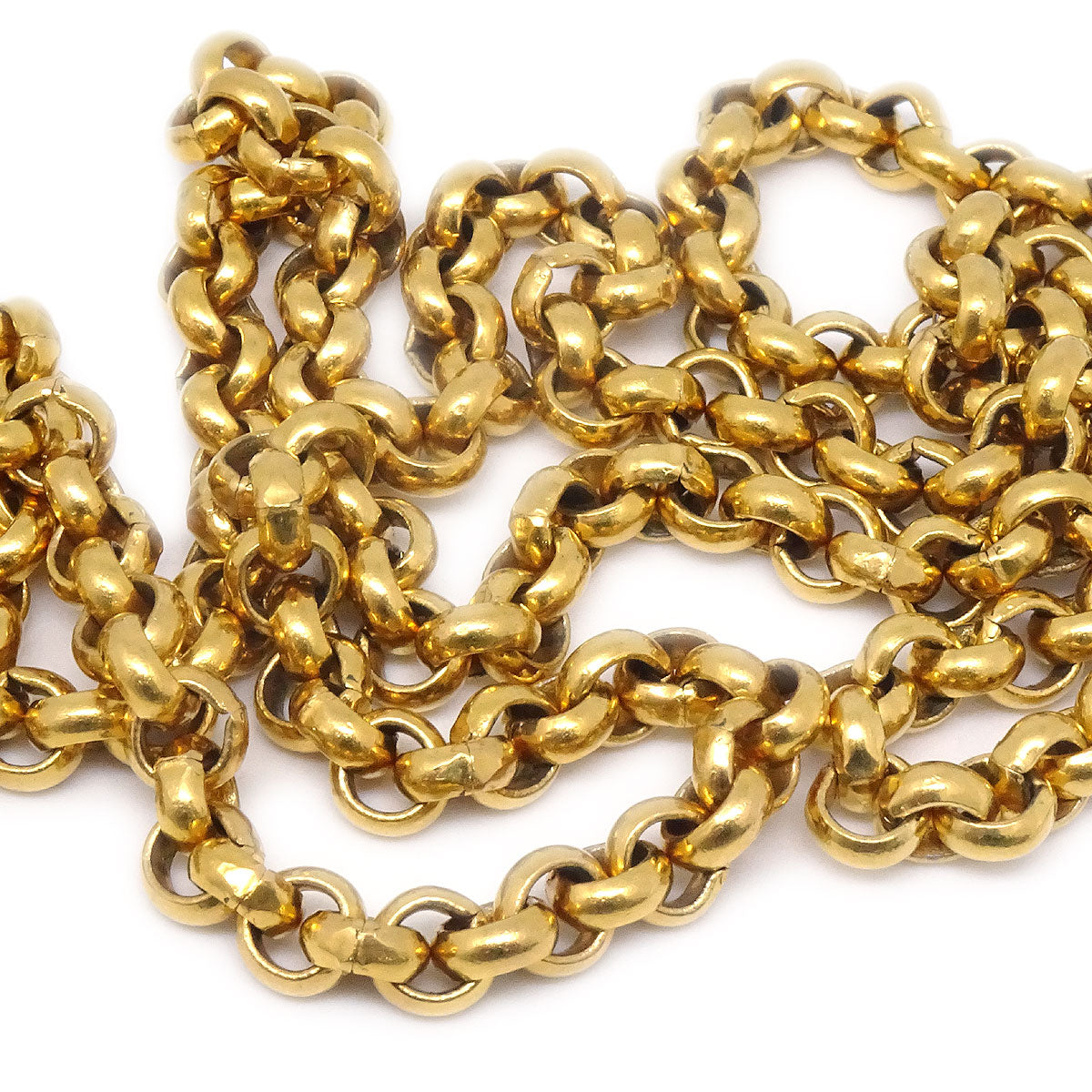 CHANEL 1993 Loupe Gold Chain Necklace 3026 27341