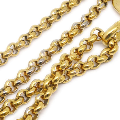 CHANEL 1995 Heart Cutout Gold Chain Necklace 95P 27407