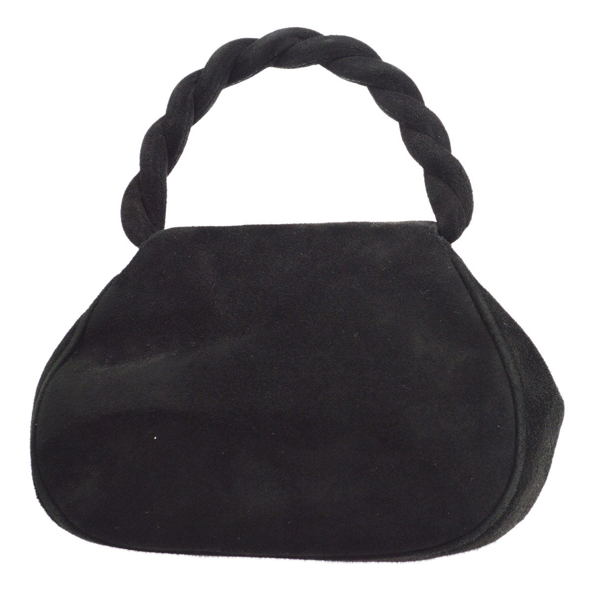 CHANEL * 1996-1997 Handbag Black Suede 48193