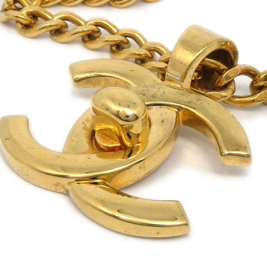 CHANEL 1997 CC Turnlock Gold Chain Necklace 97P 27332