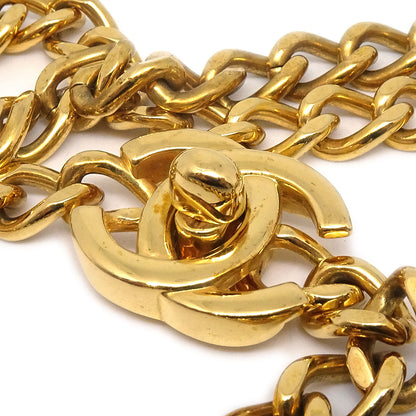 CHANEL 1997 CC Turnlock Gold Chain Necklace 97P 27332