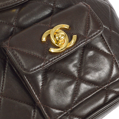 CHANEL  DUMA Backpack Small Brown Lambskin 48644