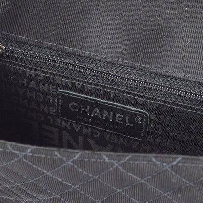 CHANEL * 2005 Emblem Shoulder Bag Mini Black Canvas 57507